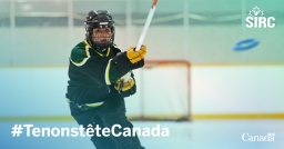 Ringette athlete with hashtag TononteteCanada